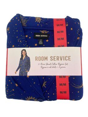 Room Service Women's Blue Pyjama Set | Pieces | Starry Night | Various sizes NEW